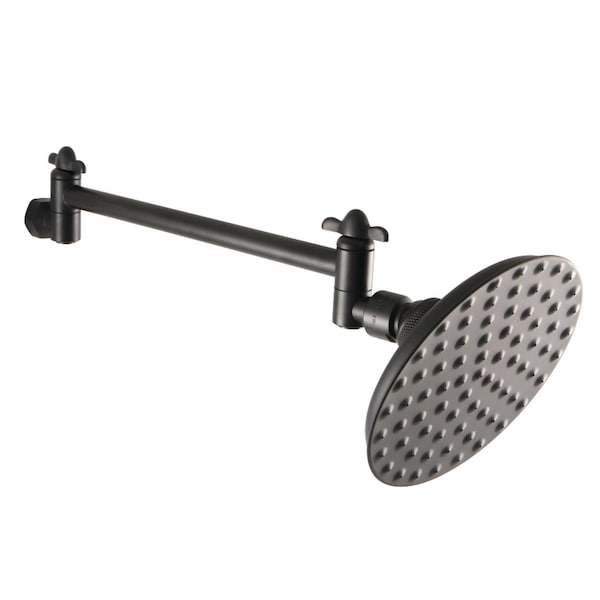 Kingston Brass K135K0MB 5-1/4 Inch OD Showerhead with 10-Inch Shower Arm, Matte Black K135K0MB - main